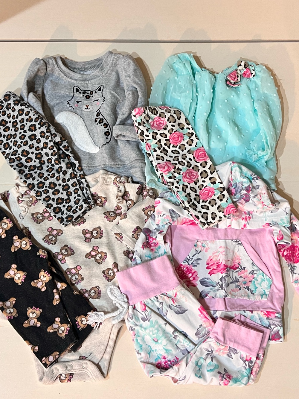 Girl Matching Sets - Pink, Blue, Grey, & Brown